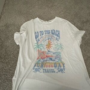 Billabong White Graphic Tee